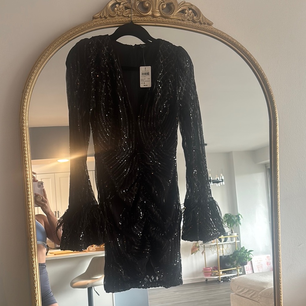 Windsor Black Long Sleeve Dress